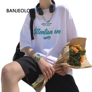 BANJEOLON Áo thun nam ngắn tay phong cách Hồng Kông