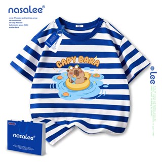NASA áo thun cotton trẻ em 2025 mới áo thung labubu cho bé trai Mềm mại và thoải mái áo thun cộc