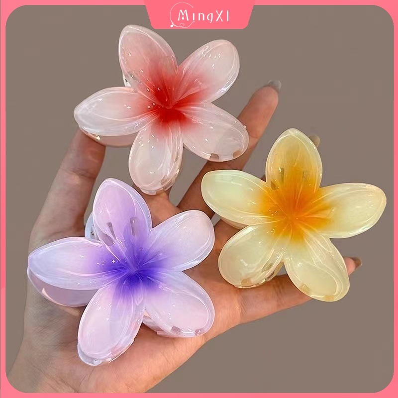 Kẹp Tóc Hình Hoa Kẹp Hoa Sứ Nhiều Màu Sắc Phong Cách Hawaii Thời Trang Cho Nữ