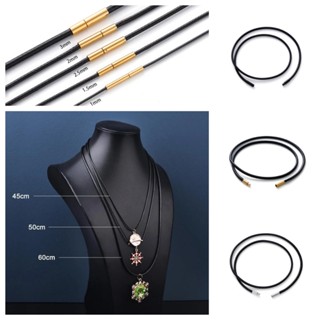 St. kunkka 45-60cm Nữ Da Dây Nam Dây Sáp Dây Vòng Cổ Dây Thép Không Gỉ Khóa Từ Liên Kết DIY Vòng Cổ Phụ Kiện Trang Sức