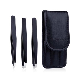 Bộ 3 nhíp nhổ lông mày / lông mi bằng thép không gỉ