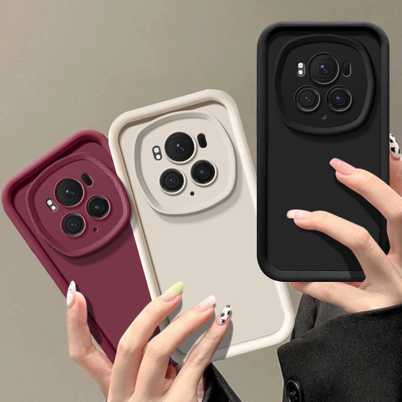 Ốp điện thoại đầy màu sắc Honor Magic 6 5 4 Pro Magic6 Magic6Pro 6Pro Vỏ silicon màu trơn chống sốc