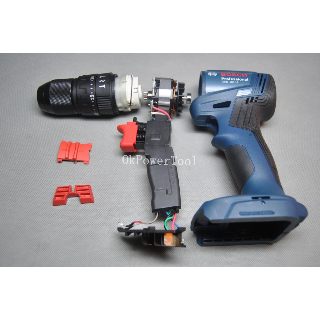 BOSCH BOSCH Không Chổi Than GSR / GSB185-LI Khung Xe Động Cơ Cố Định Hộp Số Chuck Phần Phụ Kiện