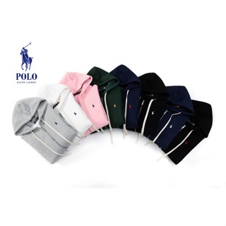 Ralph lauren Áo Hoodie POLO Nam Full Dây kéo Áo Hoodie cổ điển Phiên bản rộng 100% Cotton Áo Hoodie