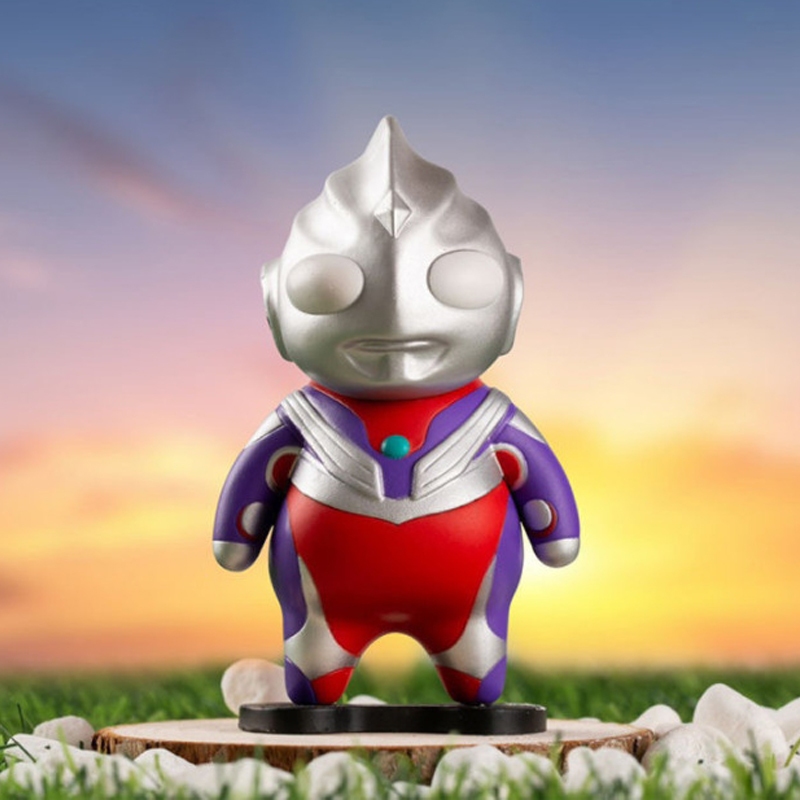 10cm Nhật Bản Tokusatsu Tiga Land of Light Cub Fat Otaku Tiga Q Phiên Bản Kawaii PVC Nhân Vật Hành Đ