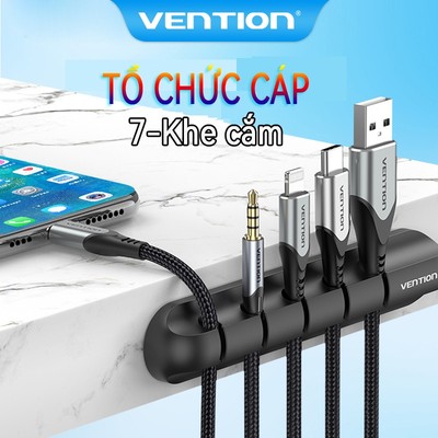 Kẹp cáp Vention Giá đỡ Cáp silicone Tổ chức Máy tính để bàn Quản lý Clip Đa Dụng Bằng
