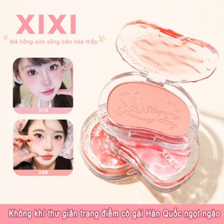  XIXI Má hồng ấm áp và ngọt ngào má hồng đơn sắc má hồng đào bão hòa thấp sửa chữa làm sáng mờ phấn má hồng trang điểm 