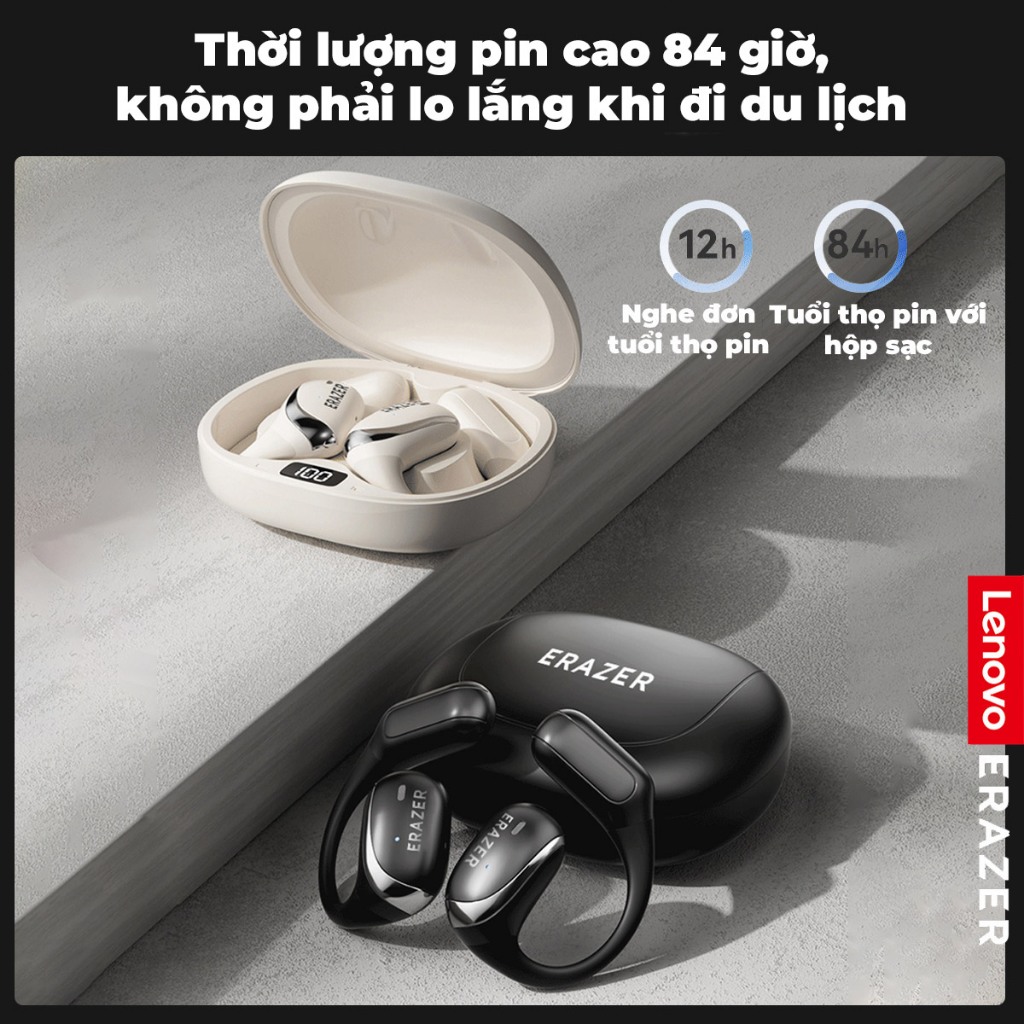 Lenovo ERAZER X9 OWS Tai nghe không dây Bluetooth 5.4 Tai nghe âm thanh nổi 3D Giảm tiếng ồn Hifi Music IPX4 Tai nghe thể thao chống nước | BigBuy360 - bigbuy360.vn