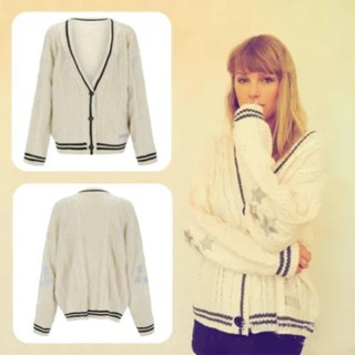Y2k Hàng dệt kim mùa thu đông nữ Taylor Swift thêu cardigan áo len áo khoác mới
