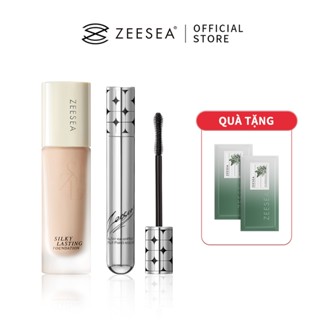  Kem nền dạng lỏng ZEESEA Kiểm soát dầu 20ml   30ml + Mascara chống thấm nước lâu trôi 36H Chống nhòe 6g 