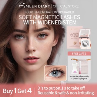 Mi Giả Nam Châm Mlen DIARY ập Lông Mi Giả 3d Từ Tính Complete Series Chuyên Nghiệp Chất Lượng Cao An Toàn Dupont 4D Có thể sử dụng lại Lông Mi Giả