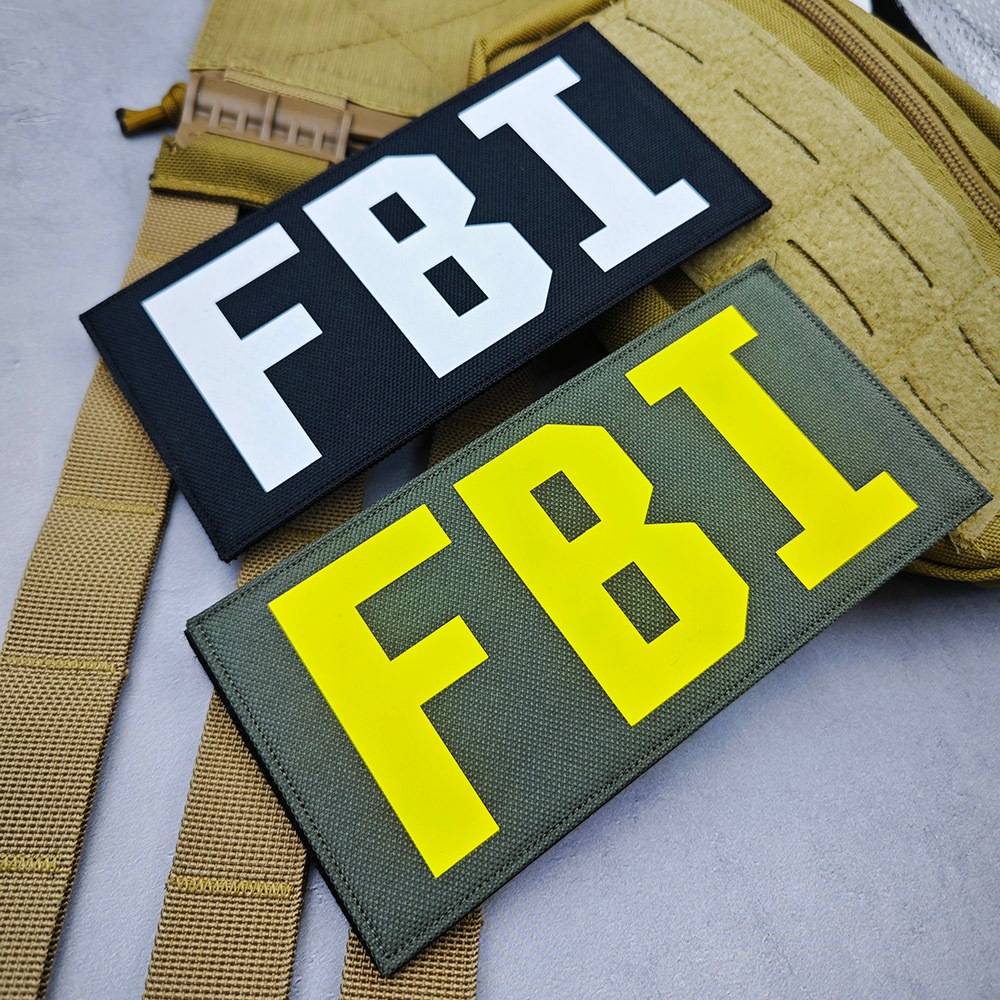Cục Thực thi pháp luật Mỹ Chiến thuật Đạo đức Huy hiệu Áo Nhãn dán FBI Băng tay lớn Móc & Dây buộc v