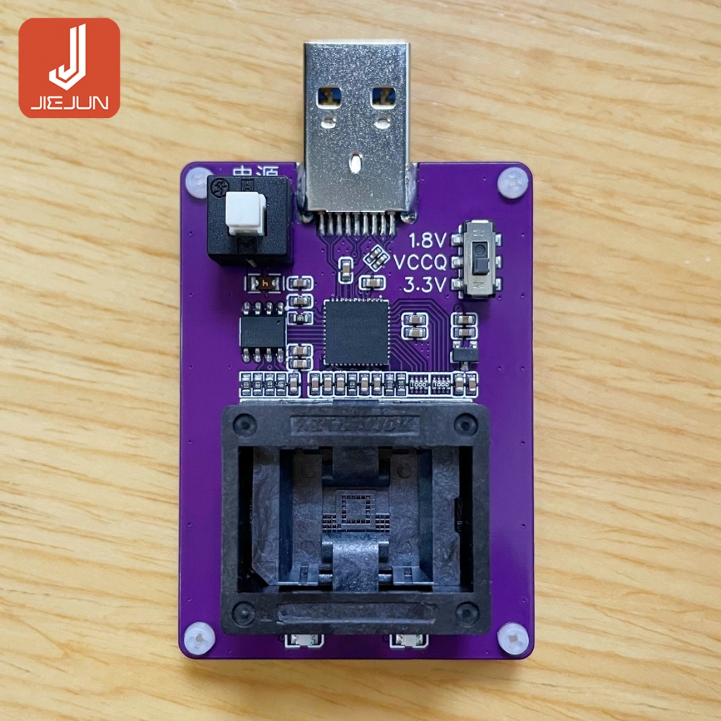 Đầu ghi emmmc153 sang USB3.0 đọc và ghi hình ảnh kiểm tra chip emmc bga153 giá kiểm tra GL3224