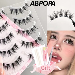 Abpopa Năm Cặp Lông Mi Giả Xoăn Nhẹ Và Quyến Rũ Phong Cách Âu Mỹ Hỗn Hợp 5 pairs