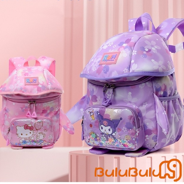 Trẻ mới biết đi Bé trai Bé gái Kuromi Ba lô mẫu giáo Hoạt hình Nấm Ba lô đi học chống nước cho vườn thú, cắm trại, đi chơi