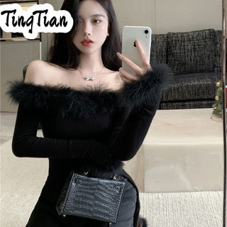 TINGTIAN Áo Len áo khoác cardigan hàn quốc Korean Hàn Phong thời trang WMY23C04A3 49Z231205