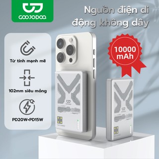 GOOJODOQ 10000mAh Pin dự phòng siêu mỏng di động tiện lợi không dây từ tính sạc dự phòng cho iPhone Samsung Huawei Xiaomi