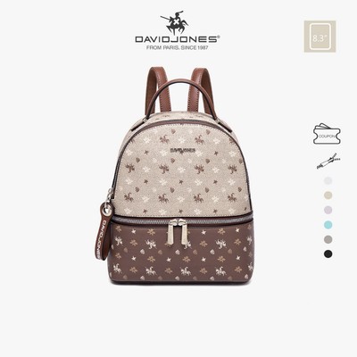 Ba lô DAVID JONES da pu in họa tiết phong cách thời trang dành cho nữ