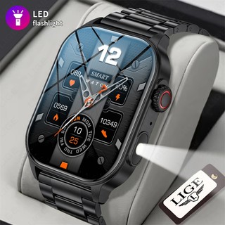 Lige KM02 Đồng hồ thông minh Nam Bluetooth Gọi Giấy dán tường tùy chỉnh Theo dõi sức khỏe Đồng hồ thông minh chống nước cho Android và iOS