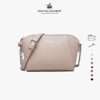  Túi đeo chéo DAVID JONES bằng da pu phối dây xích thời trang mùa xuân cho nữ 