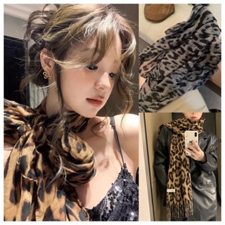 Khăn Da Báo American Hot Girl, Khăn quàng cổ phong cách thuần khiết cổ điển dành cho nữ, Khăn choàng Khăn quàng cổ da báo áo khoác khăn choàng khăn quàng cổ có mũ mũ quàng cổ