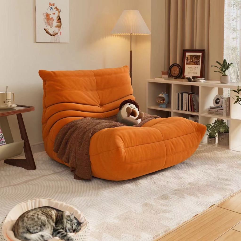   Togo Nhung Da  Sofa Lười đệm mút Phòng Ngủ Ban Công Tatami Phong Cách Hiện Đại Ghế Sofa Nhung Da 