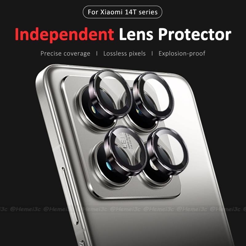 Dành Cho Xiaomi 14T Pro AR Bảo Vệ Ống Kính Kim Loại Và Kính Cường Lực
