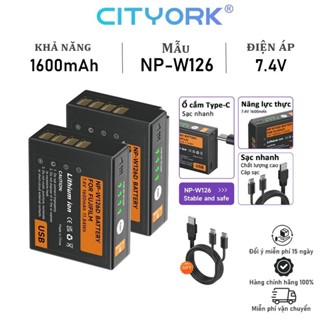 2 Pin máy ảnh CITYORK NP-W126 W126S pin USB cho máy ảnh Fujifilm X100F X-t30 X-Pro3 XT20