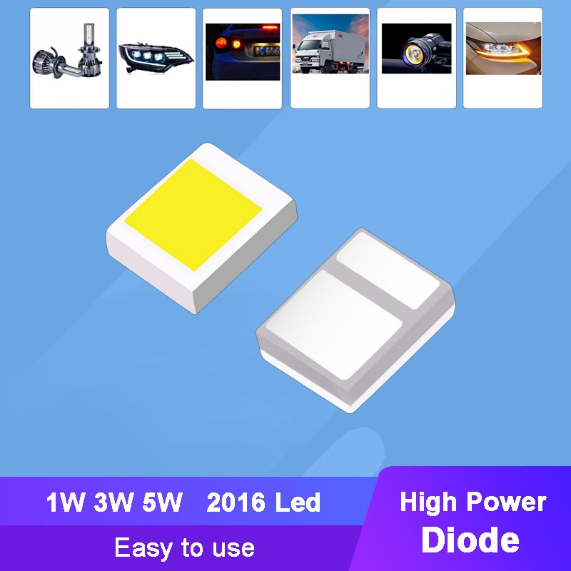 10 chiếc 3V 1W 3W 5W 2016 Đèn LED Diode Trắng