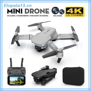  Flycam E88 Pro 2 Camera Tặng Kèm Pin Dự Phòng Drone Mini 4K Camera Máy Bay điều Khiển Từ xa Cho Người Mới Tập Chơi 