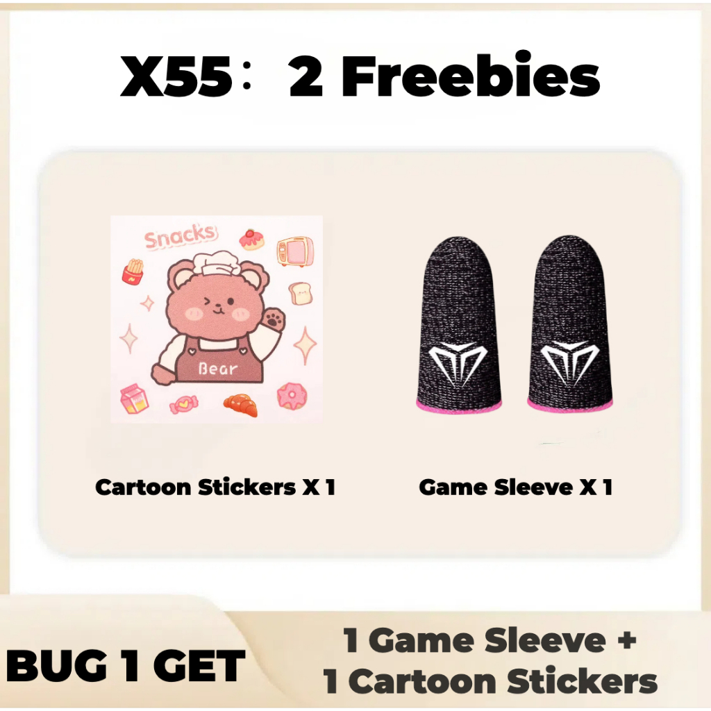 Tai nghe ngủ X55 [2 Quà tặng miễn phí] 1 Nhãn dán hoạt hình+1 Bao tay chơi game, Âm thanh nổi mức HiFi, iPX5 Chống thấm nước Tích hợp Mic, Cho tai nghe điều khiển cảm ứng IOS và Andriod | BigBuy360 - bigbuy360.vn