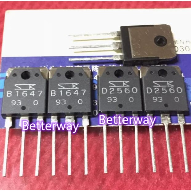 1 cặp 2SB1647 / 2SD2560 / B1647 / D2560 (1pc B1647 + 1pc D2560) mới