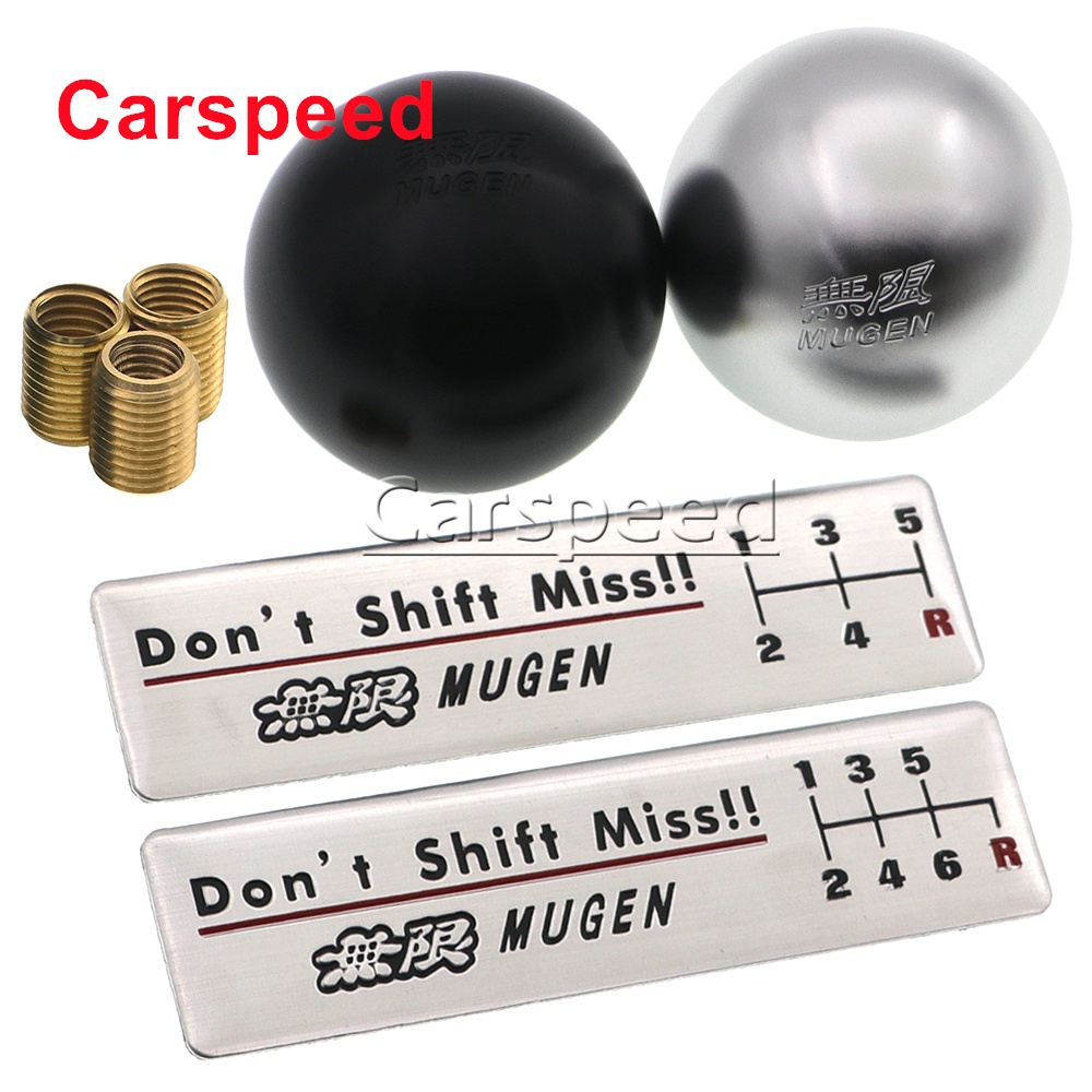 Mugen Đua Xe Bánh Răng Dịch Chuyển Núm Hình Bóng Kim Loại Bánh Răng Đòn Bẩy Đầu Núm Mugen Miếng Dán