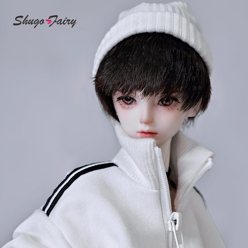 Shuga fairy Kaka BJD Doll 1 / 4 Fullset E với Áo khoác thể thao đường phố thông thường màu trắng