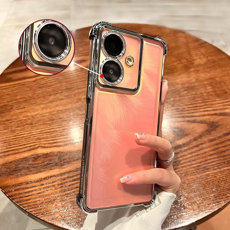 Ốp Lưng Trong Suốt Cho Xiaomi Redmi Turbo 3 Air-Bag Chống Sốc Trong Suốt Vỏ Điện Thoại Mềm Bảo Vệ Toàn Diện