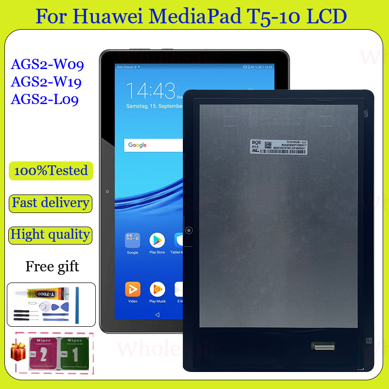 10.1 "Chính Hãng Dành Cho Huawei MediaPad T5 10 AGS2-L09 AGS2-W09 AGS2-L03 AGS2-W19 Màn Hình LCD Với