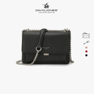 Túi đeo chéo DAVID JONES phong cách paris nắp gập thời trang dành cho nữ