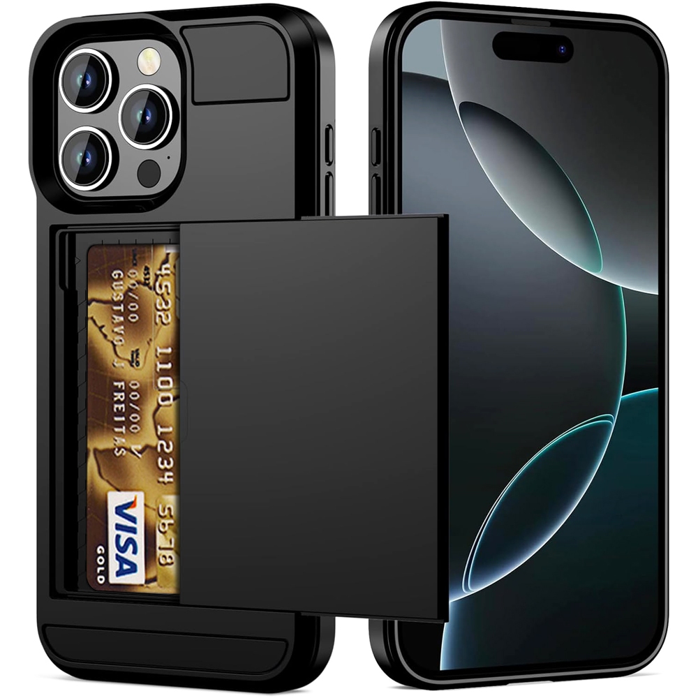 Chống sốc trường hợp điện thoại cứng với khe cắm thẻ Áp dụng cho IPhone 16 Pro Max 15 Pro Max 14 Pro Max