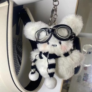 Móc khóa Giáng sinh và Halloween sang trọng dễ thương, mặt dây chuyền búp bê túi, NR bay thỏ chó con móc khóa bạn bè quà tặng sinh nhật