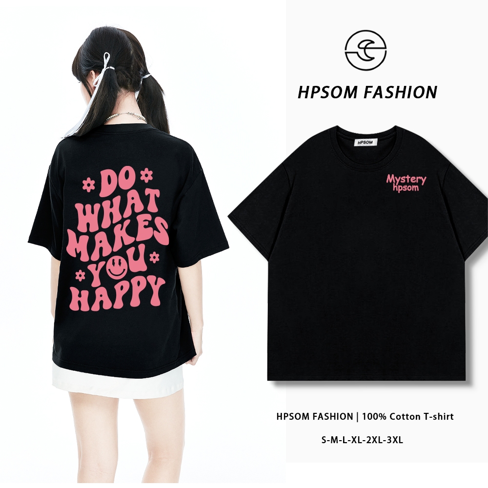 Áo Thun Chữ Cái Thời Trang Hpspm, 100% Cotton Ngắn Tay - Áo Phông Local Brand Unisex Form Rộng