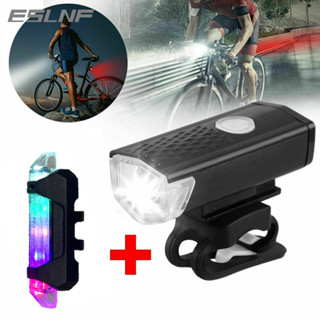 Eslnf MTB Xe Đạp Đèn Trước LED Sạc Chống Nước Xe Đạp Leo Núi Đèn Pha Xe Đạp Đèn Cảnh Báo An Toàn Xe Đạp Phụ Kiện Đi Xe Đạp