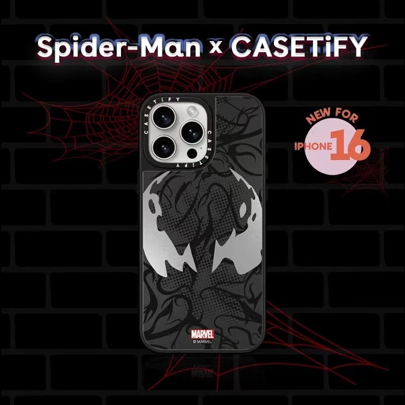 Ốp điện thoại gương Venom CASETIFY X Marvel 's cho iphone 16 Pro Max i16 16Plus 15 Pro Max 15 Plus 1
