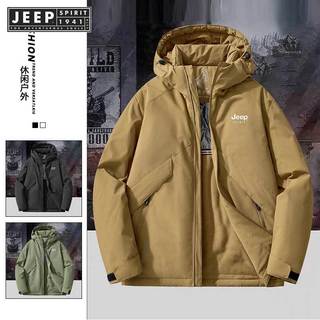  Áo khoác cotton ESTD Graphene JEEP SPIRIT 1941 có lớp cách nhiệt dày dặn và chống lạnh áo khoác có mũ trùm đầu nam 