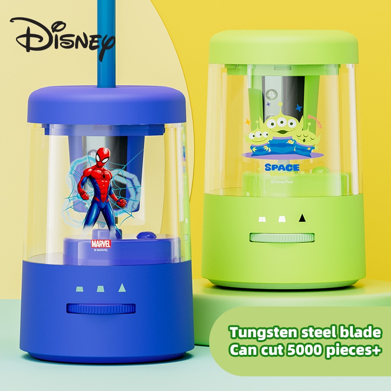 Disney Dụng Cụ Gọt Bút Chì Tự Động Hình Hoạt Hình Dễ Thương - Máy Gọt Bút Chì Tự Động Điện Tử