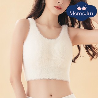 Momo [Mới] Áo Trang chủ giữ nhiệt lông cừu liền mạch Đồ lót nữ mềm mại thoải mái Áo ngực nâng không khung