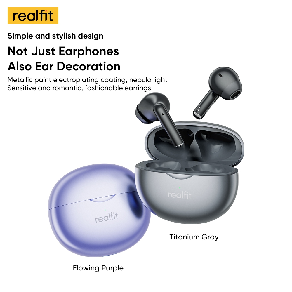 Tai nghe Bluetooth Realfit F2 Max khử tiếng ồn chủ động Âm trầm đục lỗ ANC năng động thông minh có Mic | BigBuy360 - bigbuy360.vn
