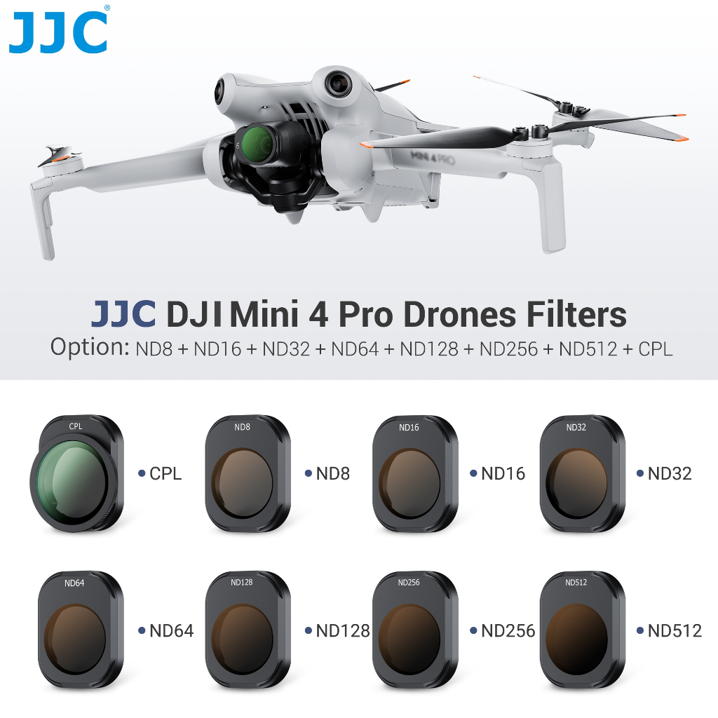 JJC Bộ lọc CPL ND cho DJI Mini 4 Pro Drone Bộ lọc mật độ trung tính ND8/12/32/64/256 Combo bộ lọc CPL