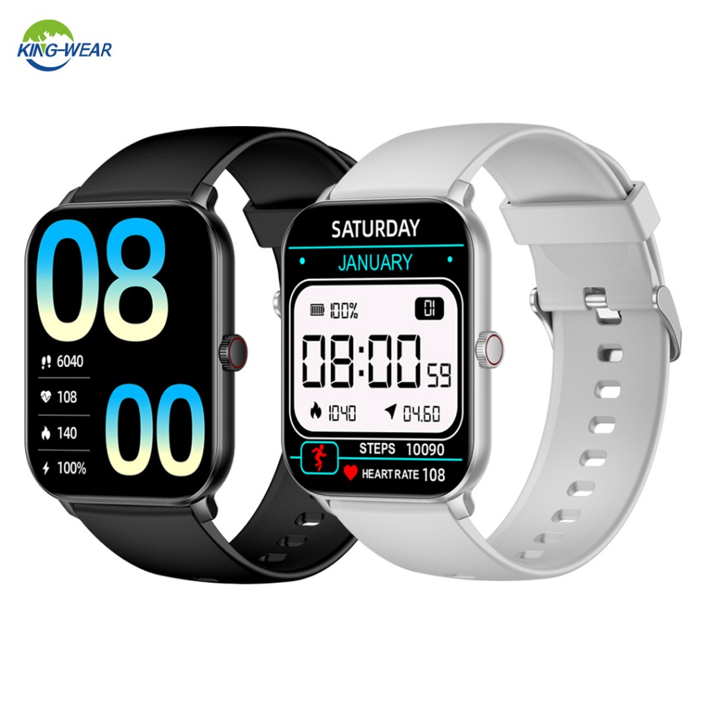 Đồng hồ thể thao thông minh KINGWEAR KW105 PRO-G Màn hình LCD 1,85 "HD Hiển thị huyết áp, oxy trong 