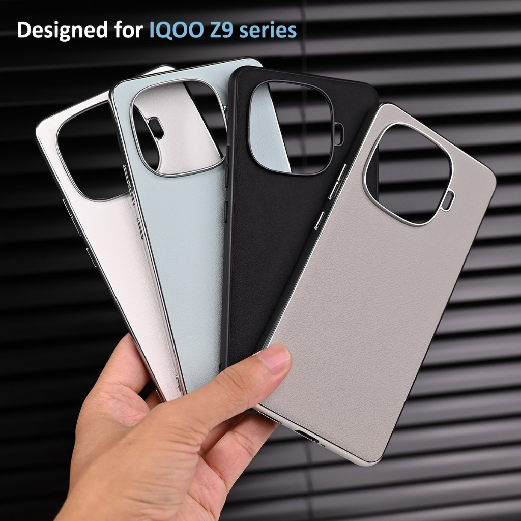 Dành cho Vivo IQOO Z9 Turbo Plus 5G Vỏ điện thoại cứng bằng da PU
