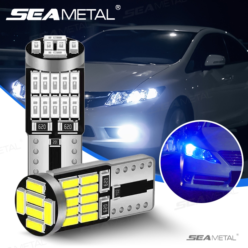 2 cái đèn led T10 SEAMETAL đèn led xe ô tô Đèn Led Flash Nhấp Nháy Bóng Đèn Đỗ Xe Ô Tô Đèn Led Tự Động 26 SMD 4014 W5W 194 501